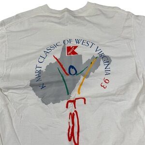 Vintage 90s K-Mart Classic Of West Virginia T-Shirt White Red Men’s Size Large